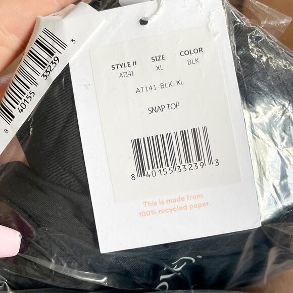 ANDIE SWIM Women's The Snap Top XL D Flat Black Square Neck NWT - Picture 7 of 8